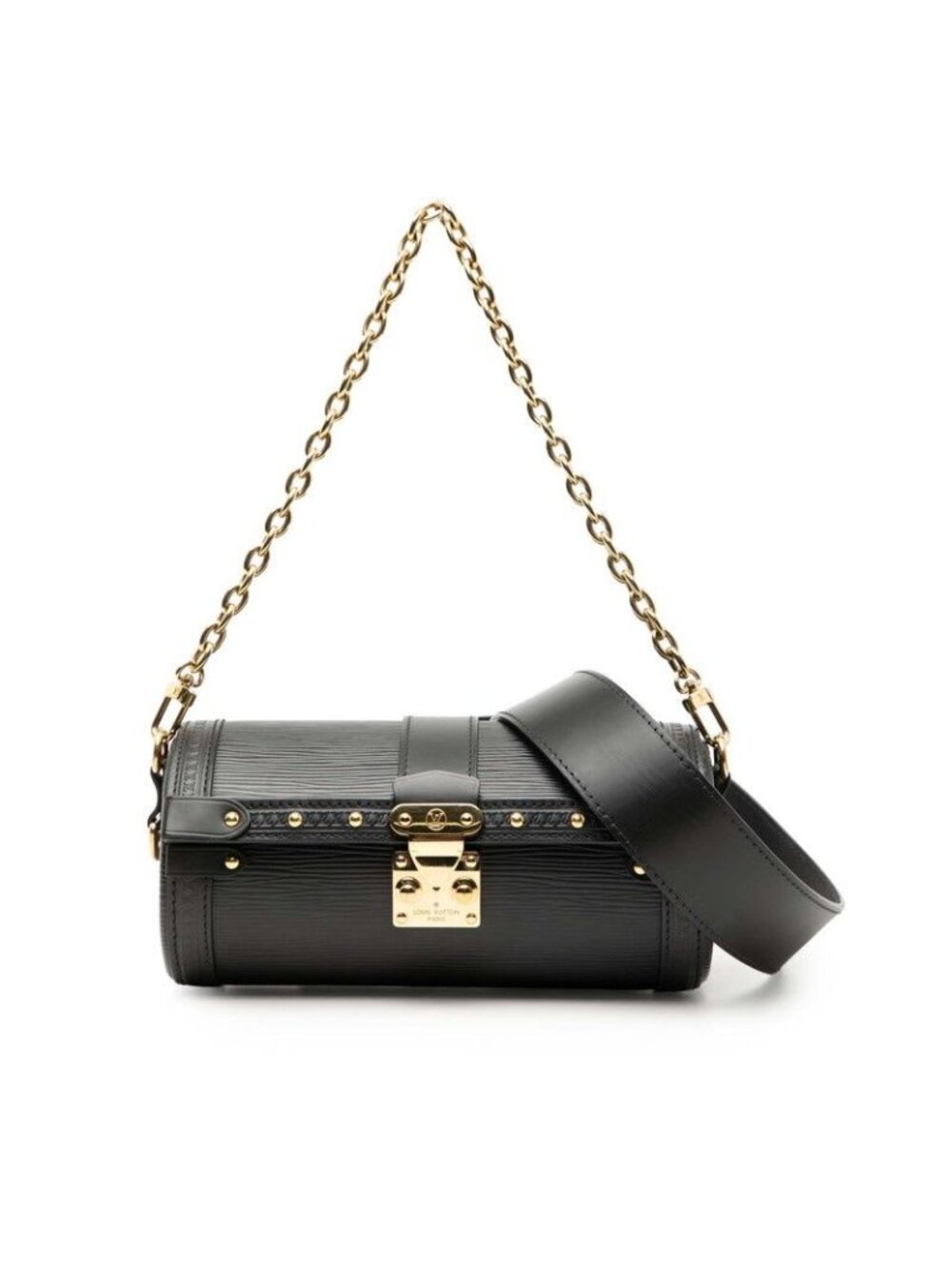 Louis Vuitton Epi Papillon Trunk Chain Shoulder Bag 2-Way Noir - Picture 1 of 6